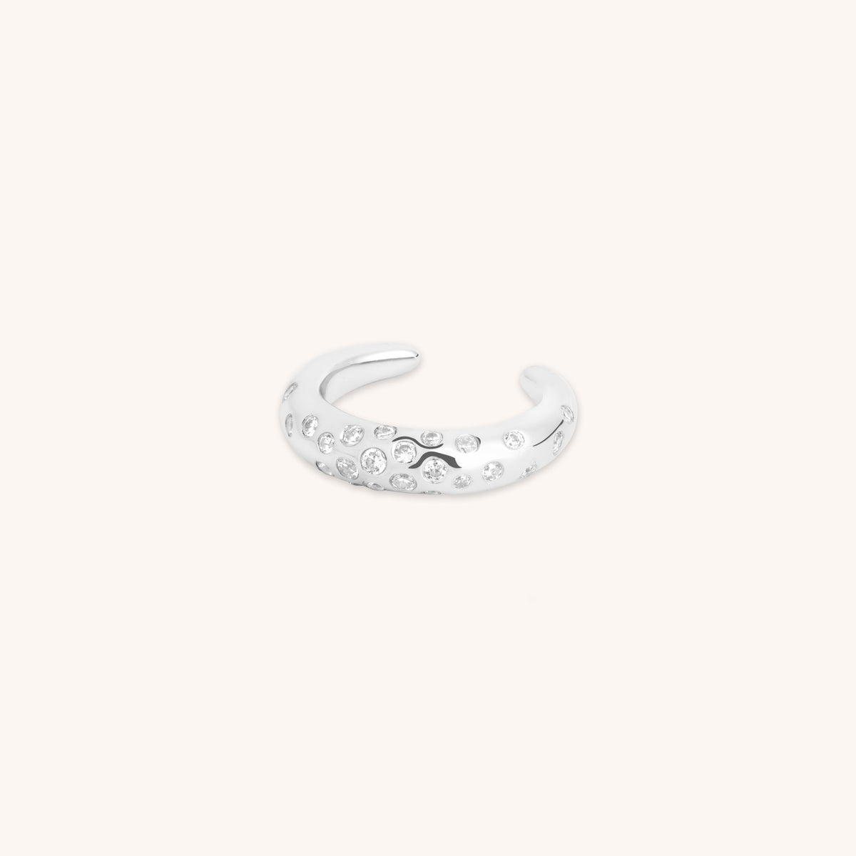 Crystal Scatter Ear Cuff in Silver-Astrid & Miyu