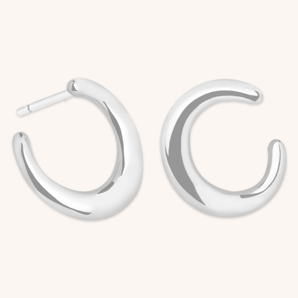 Orbit Small Hoops in Silver-Astrid & Miyu