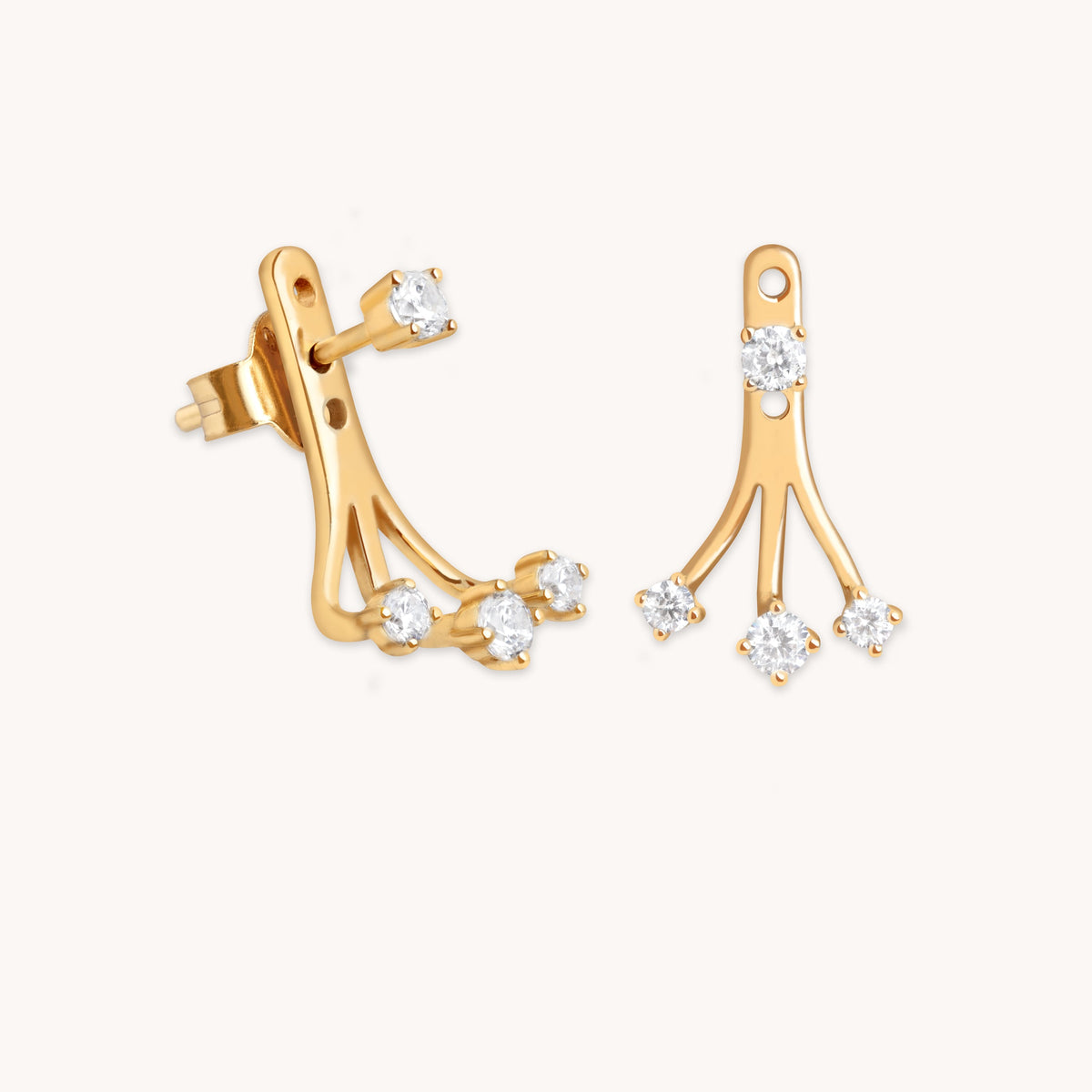 Crystal Ear Jacket in Gold-Astrid & Miyu