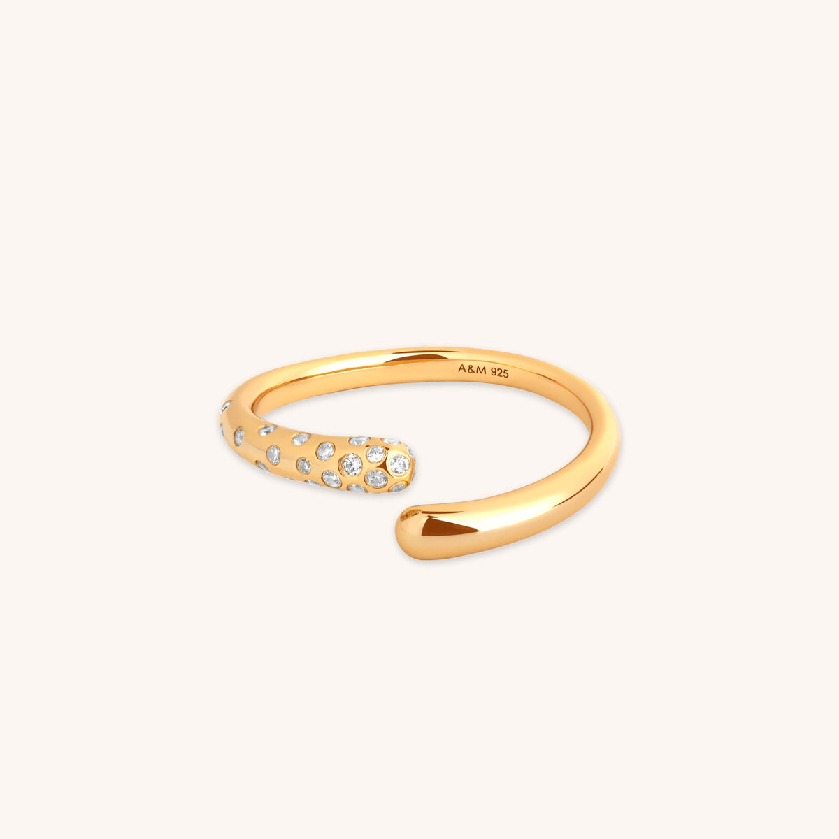 Crystal Scatter Dome Ring in Gold-Astrid & Miyu