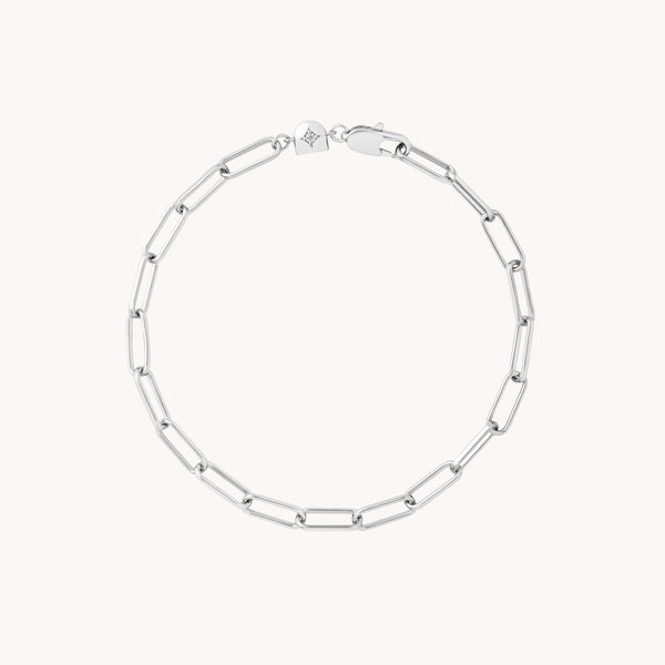 Bold Piccadilly Chain Bracelet in Silver-Astrid & Miyu