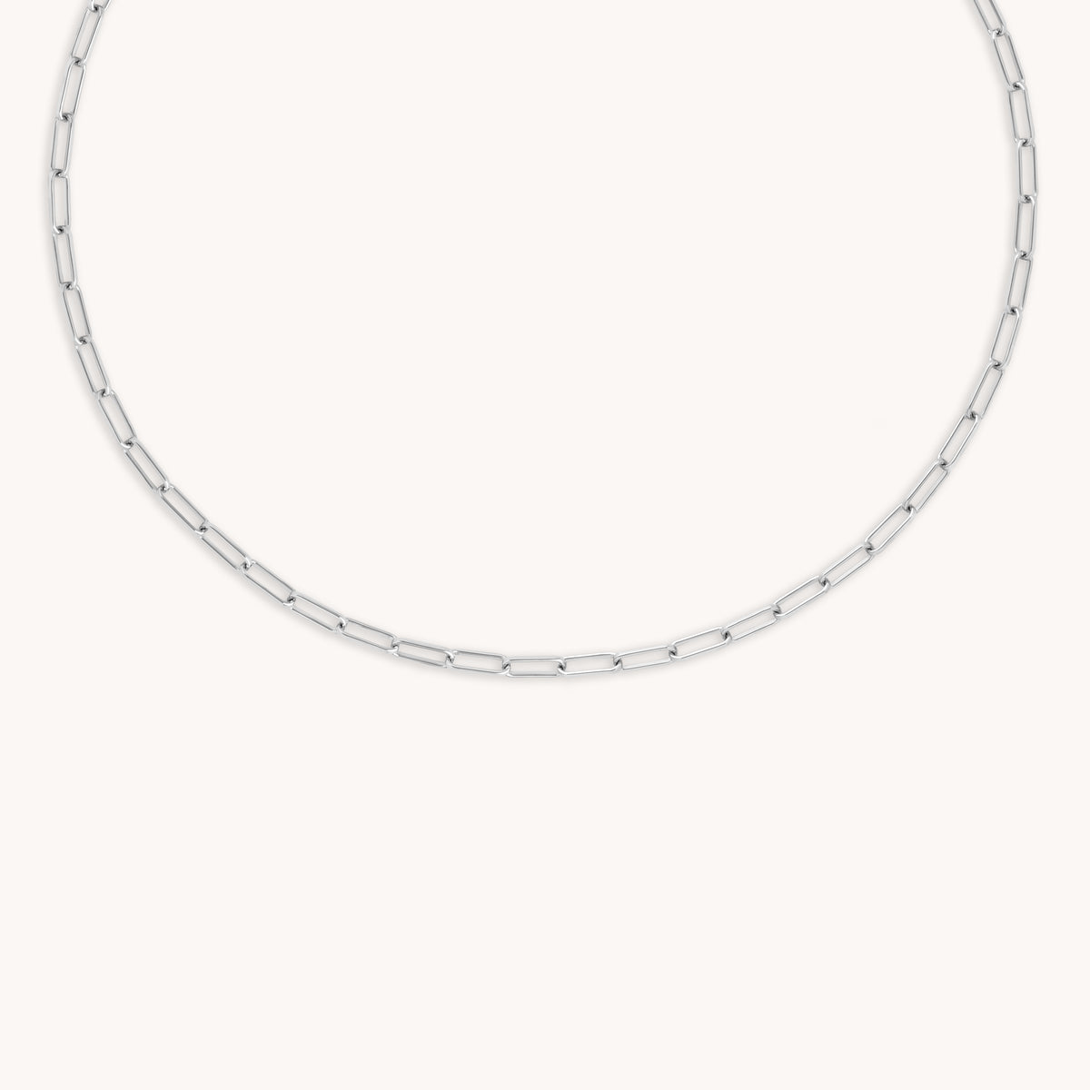 Bold Piccadilly Chain Necklace in Silver-Astrid & Miyu