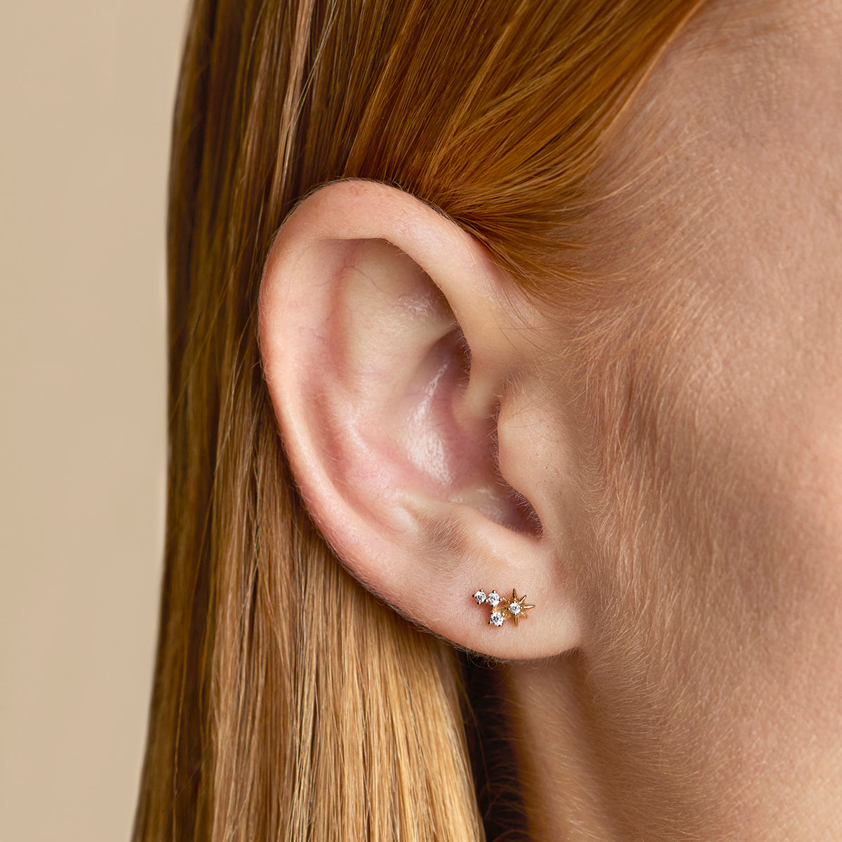 Star Trail Studs in Gold-Astrid & Miyu
