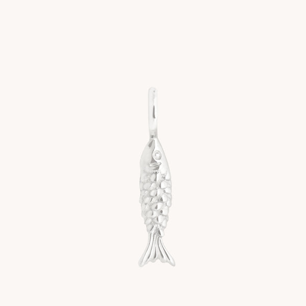 Fish Charm 9k White Gold-Astrid & Miyu