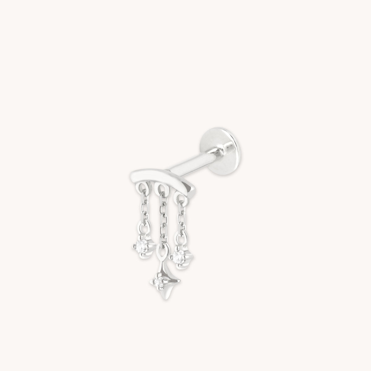 Cosmic Star Multi Charm Hidden Helix in Solid White Gold-Astrid & Miyu