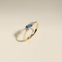 Alexandrite June Birthstone Milestone Ring in Solid Gold-Astrid & Miyu