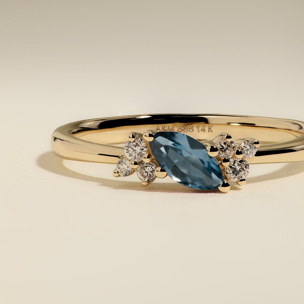 Alexandrite June Birthstone Milestone Ring in Solid Gold-Astrid & Miyu