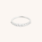 Diamond Eternity Milestone Ring in Solid White Gold-Astrid & Miyu