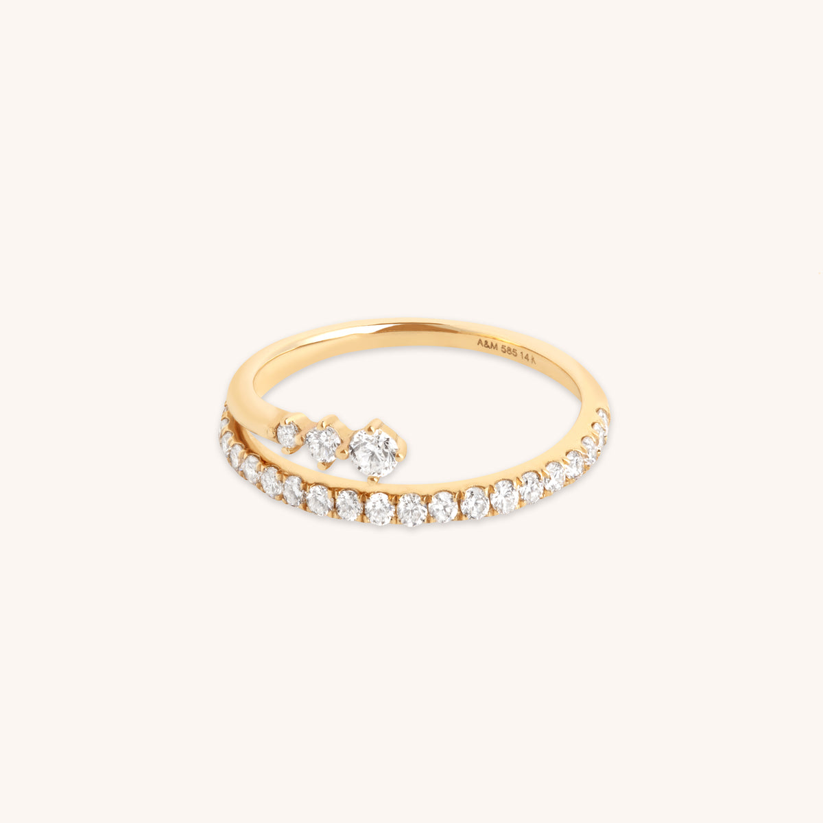 Illusion Diamond Milestone Ring in Solid Gold-Astrid & Miyu