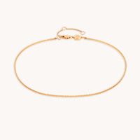 Essential Box Chain Anklet in Gold-Astrid & Miyu