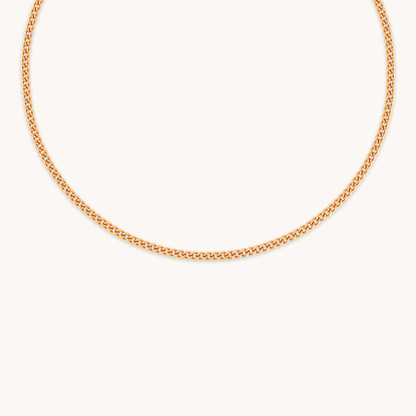 Bold Essential Curb Chain Necklace in Gold-Astrid & Miyu