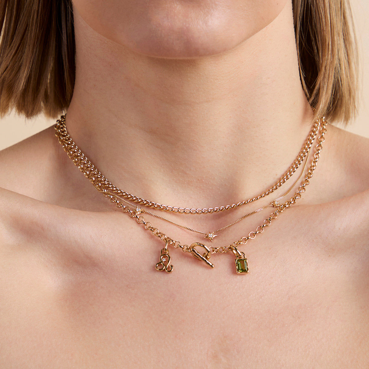 Bold Essential Curb Chain Necklace in Gold-Astrid & Miyu