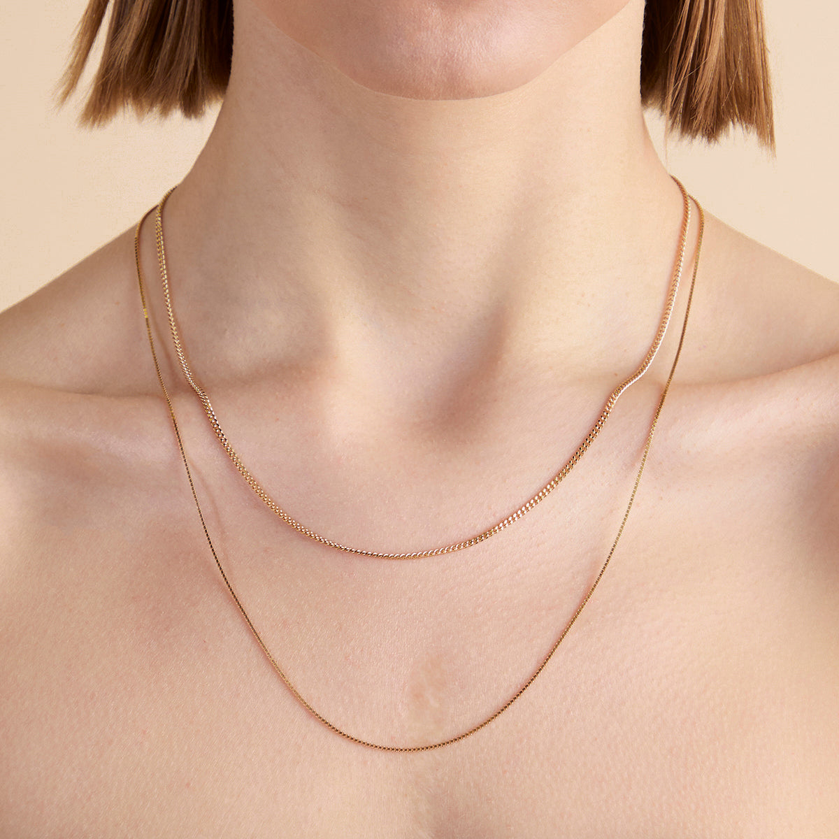Essential Curb Chain Necklace in Gold-Astrid & Miyu