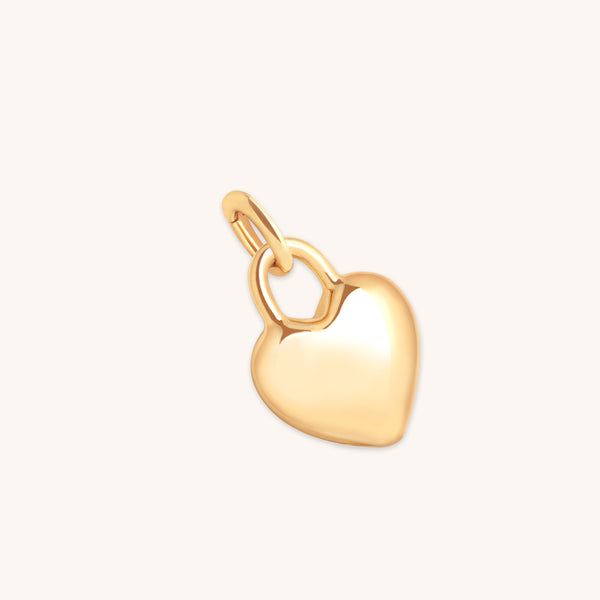18k Gold Plated Jewellery - Love Heart Talisman Charm in Gold - Talisman Charm - Astrid & Miyu