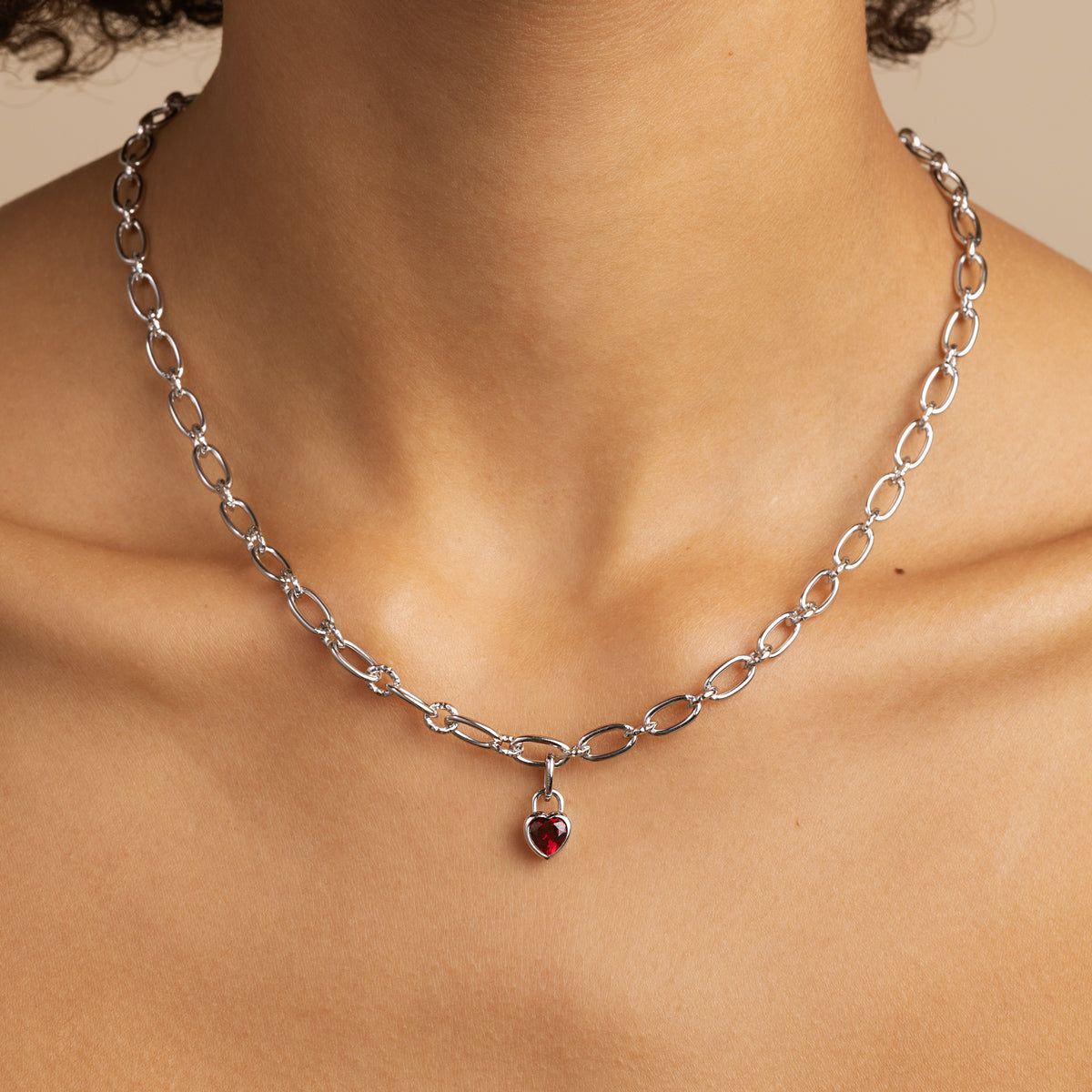 Heart Jewellery - Red Heart Talisman Charm in Silver - Talisman Charm - Astrid & Miyu