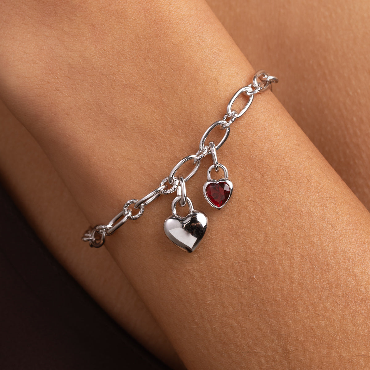 Heart Jewellery - Red Heart Talisman Charm in Silver - Talisman Charm - Astrid & Miyu