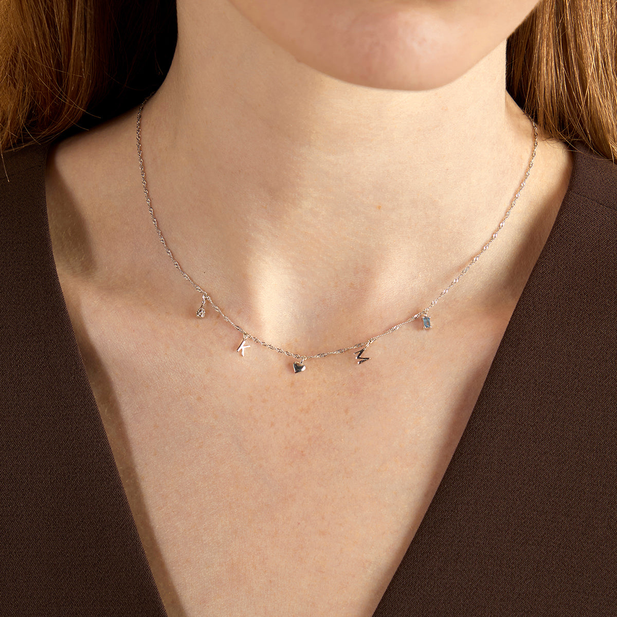 Lab Blue Spinel Baguette Welding Charm-Astrid & Miyu