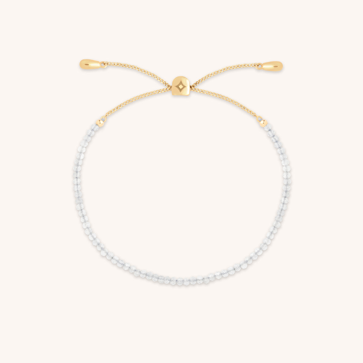 Topaz April Beaded Bracelet in Solid Gold-Astrid & Miyu