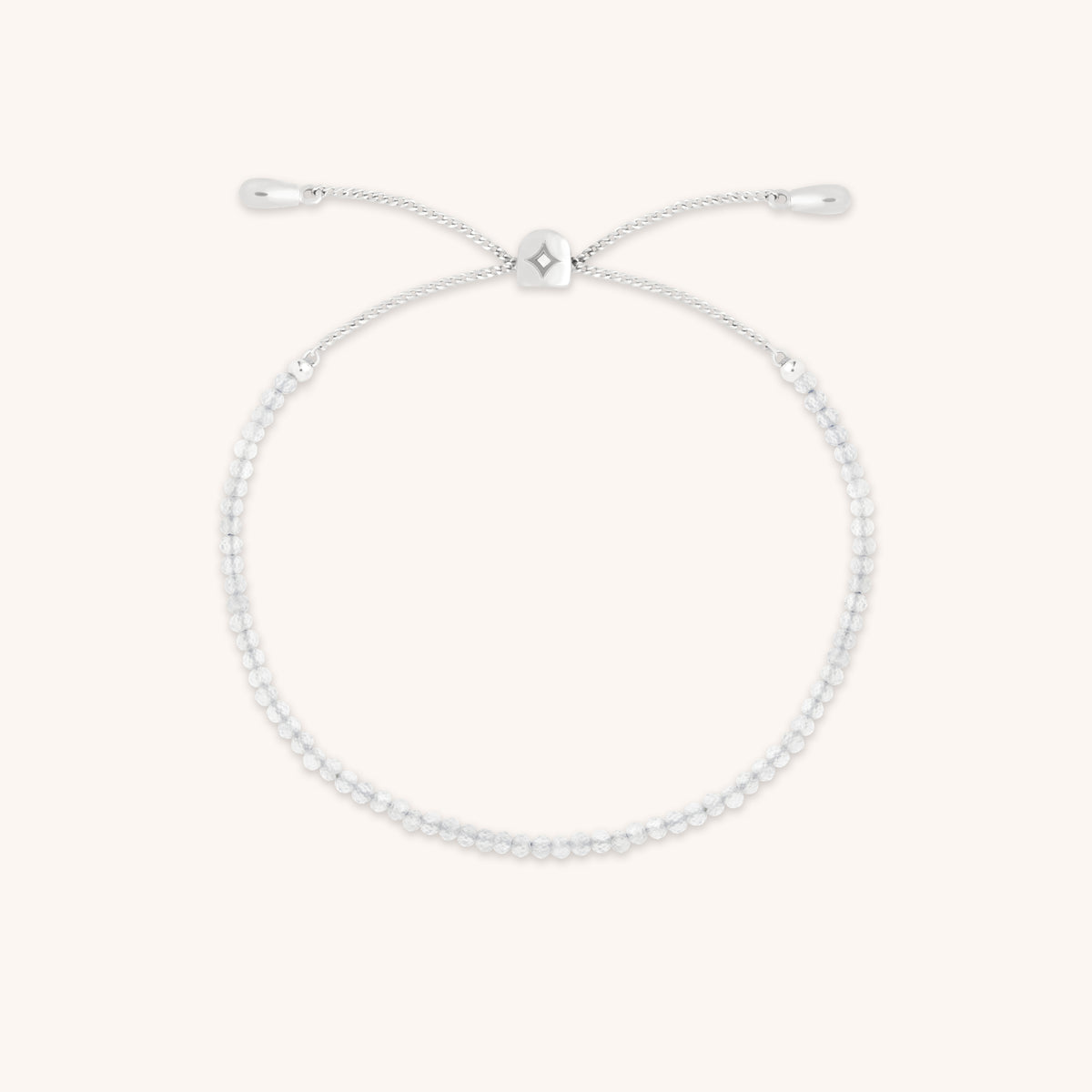 Topaz April Beaded Bracelet in Solid White Gold-Astrid & Miyu