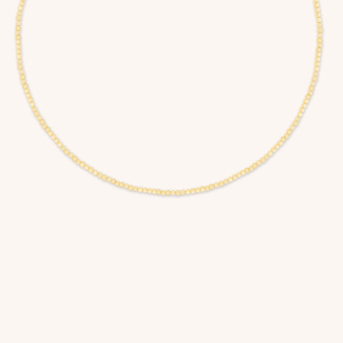 Citrine November Beaded Necklace in Solid Gold-Astrid & Miyu