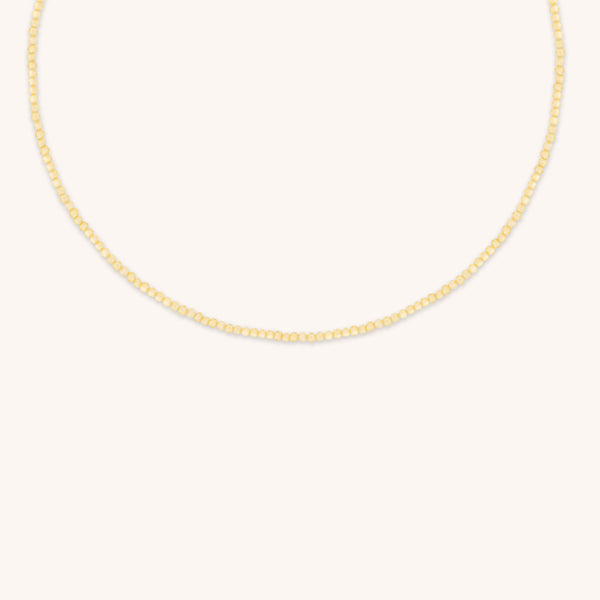 Citrine November Beaded Necklace in Solid Gold-Astrid & Miyu