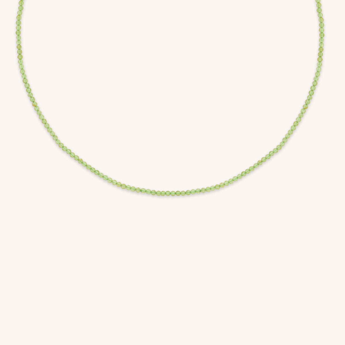Peridot August Beaded Necklace in Solid Gold-Astrid & Miyu
