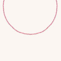 Tourmaline October Beaded Necklace in Solid Gold-Astrid & Miyu