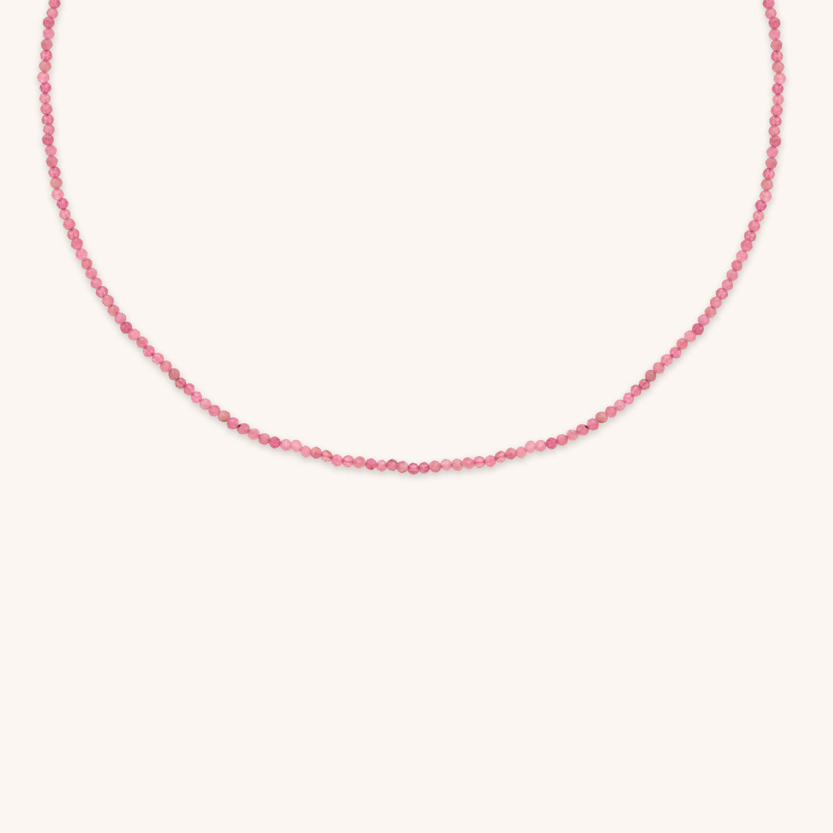 Tourmaline October Beaded Necklace in Solid Gold-Astrid & Miyu