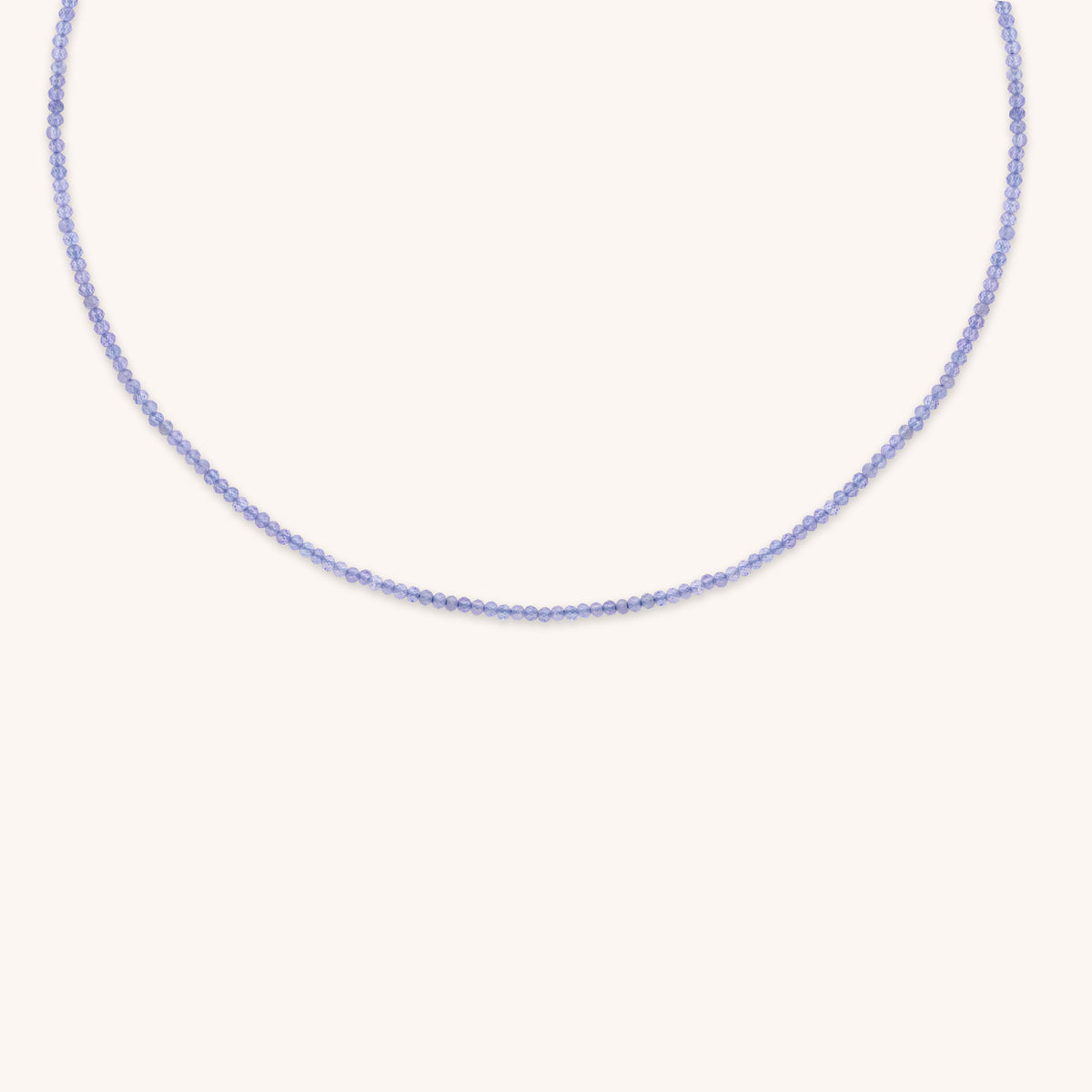 Tanzanite December Beaded Necklace in Solid Gold-Astrid & Miyu