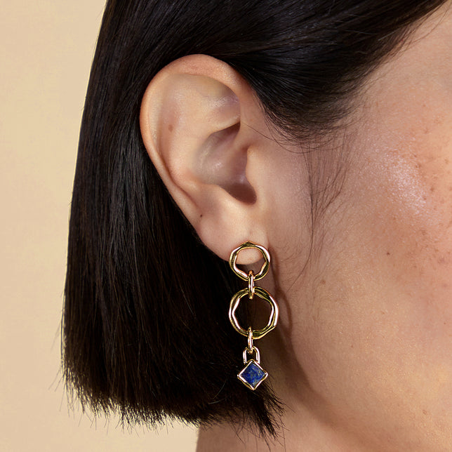 Lapis September Clip Charm in Gold-Astrid & Miyu
