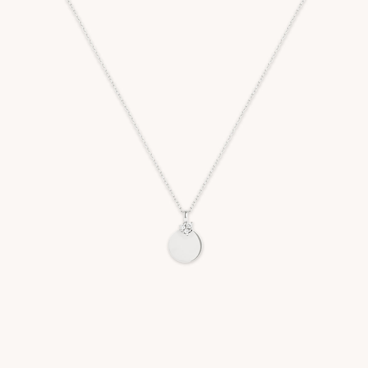 Lab Diamond Engravable Pendant Necklace-Astrid & Miyu
