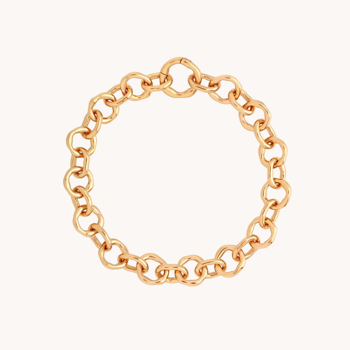Molten Link Chain Bracelet in Gold-Astrid & Miyu