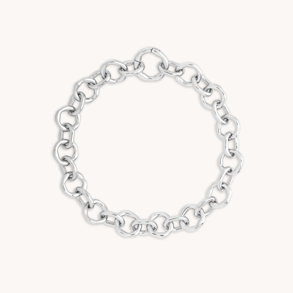 Molten Link Bracelet in Silver-Astrid & Miyu