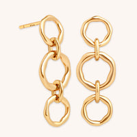 Molten Link Drop Studs in Gold-Astrid & Miyu