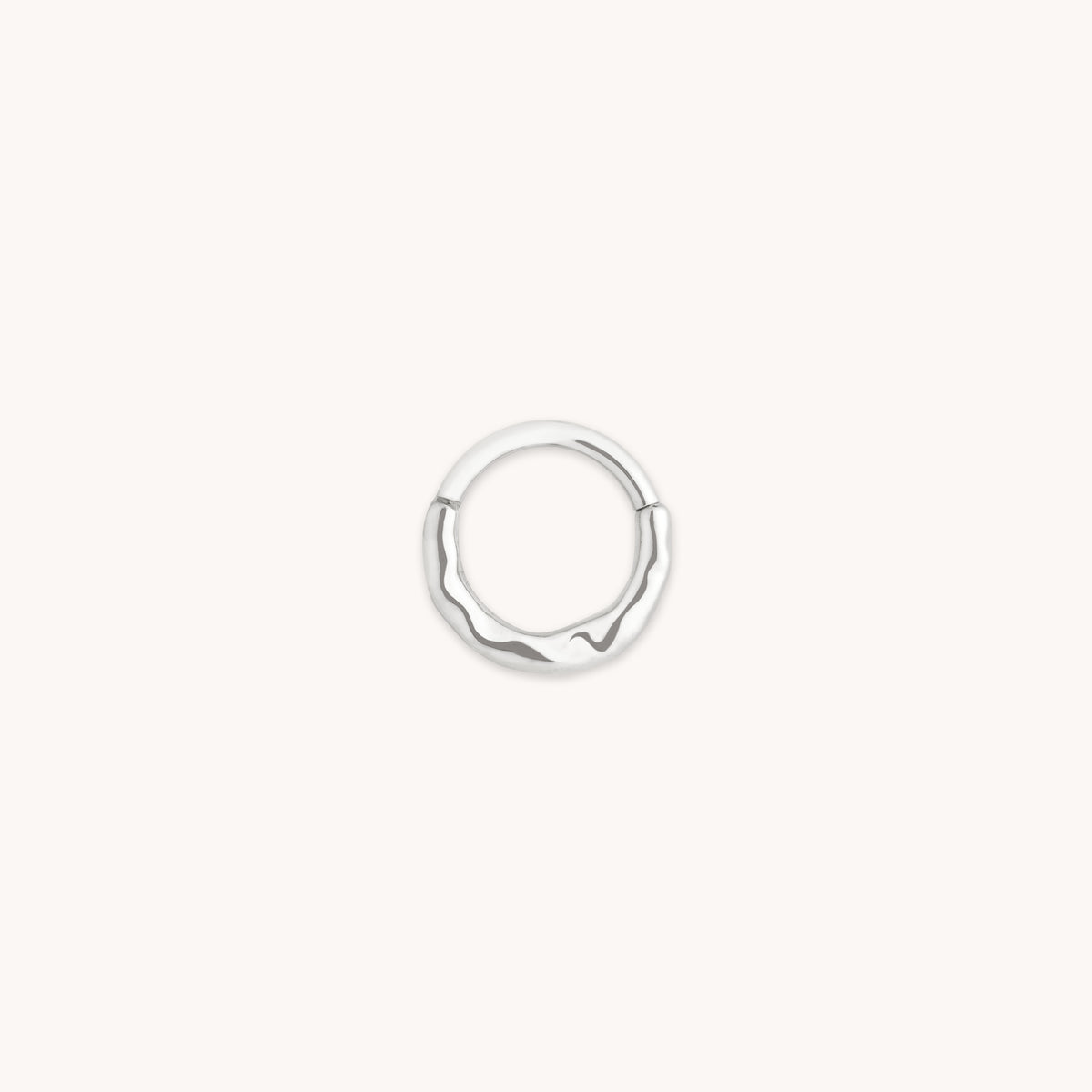 Molten Daith Ring in Solid White Gold-Astrid & Miyu