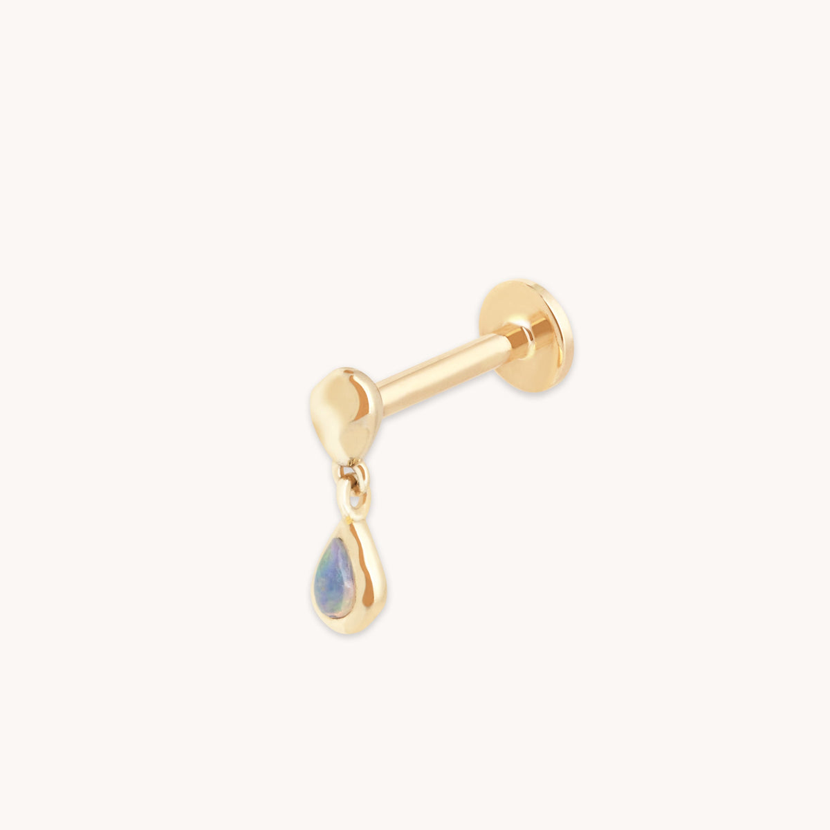 Molten Opal Charm Piercing Stud in Solid Gold-Astrid & Miyu