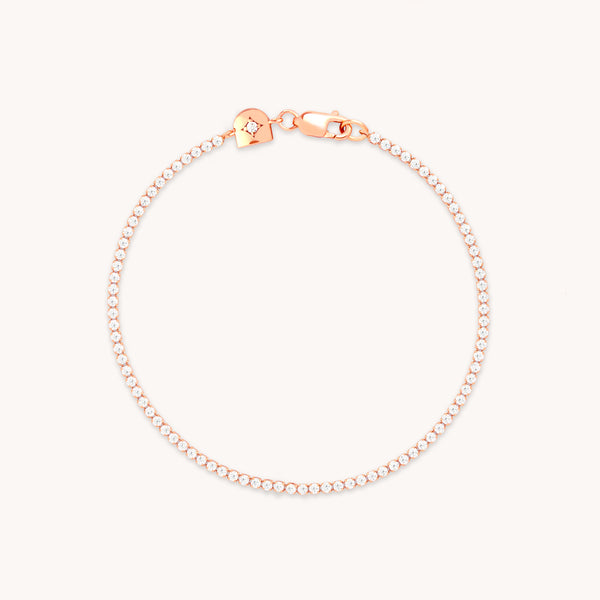 Tennis Chain Bracelet in Rose Gold-Astrid & Miyu