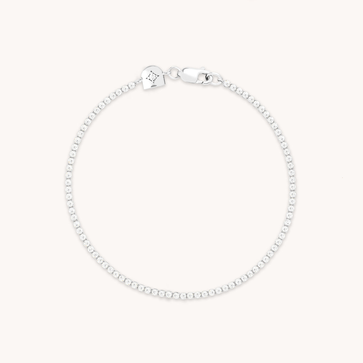 Tennis Chain Bracelet in Silver-Astrid & Miyu