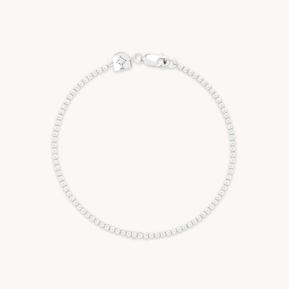Tennis Chain Bracelet in Silver-Astrid & Miyu