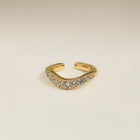 Wave Crystal Ear Cuff in Gold-Astrid & Miyu