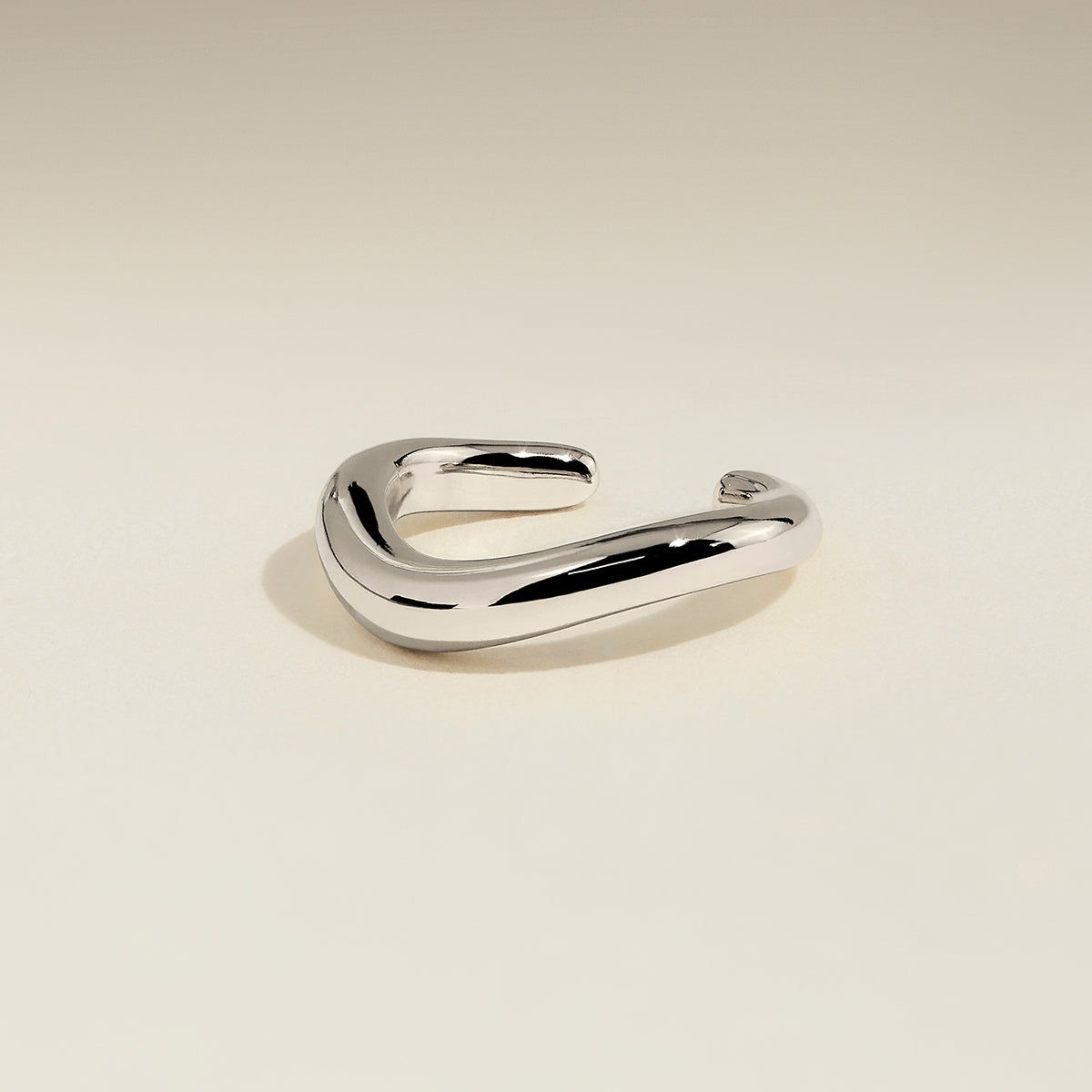 Wave Ear Cuff in Silver-Astrid & Miyu