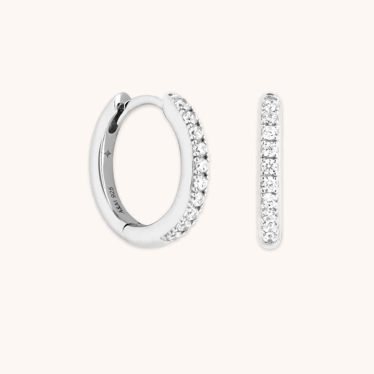 Essential Crystal Small Hoops in Silver-Astrid & Miyu