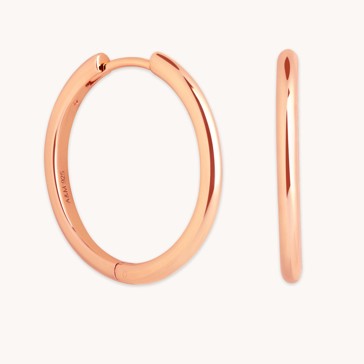 Essential Large Hoops in Rose Gold-Astrid & Miyu