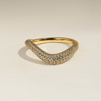 Wave Crystal Ring in Gold-Astrid & Miyu