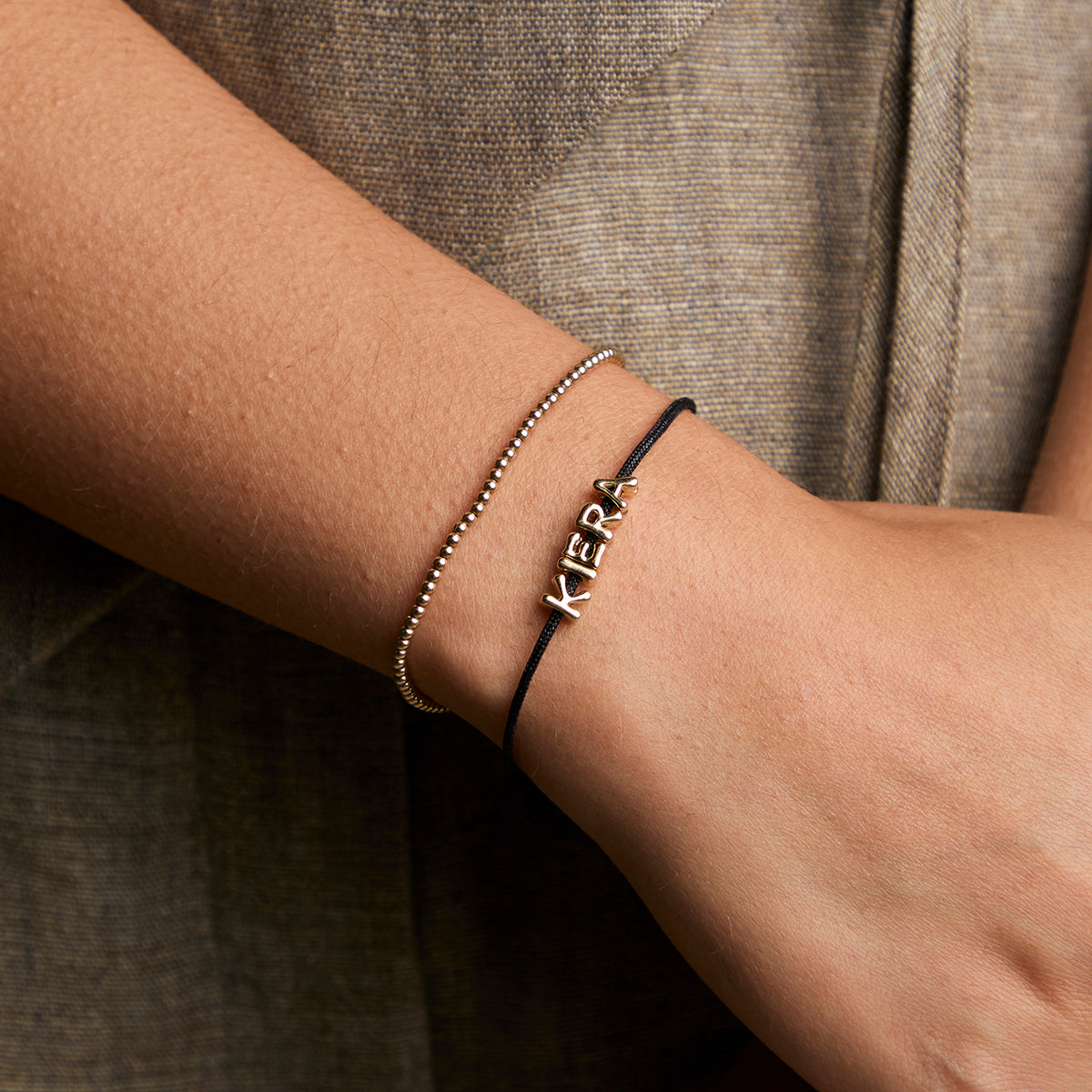 Story Strand Bracelet in Black-Astrid & Miyu