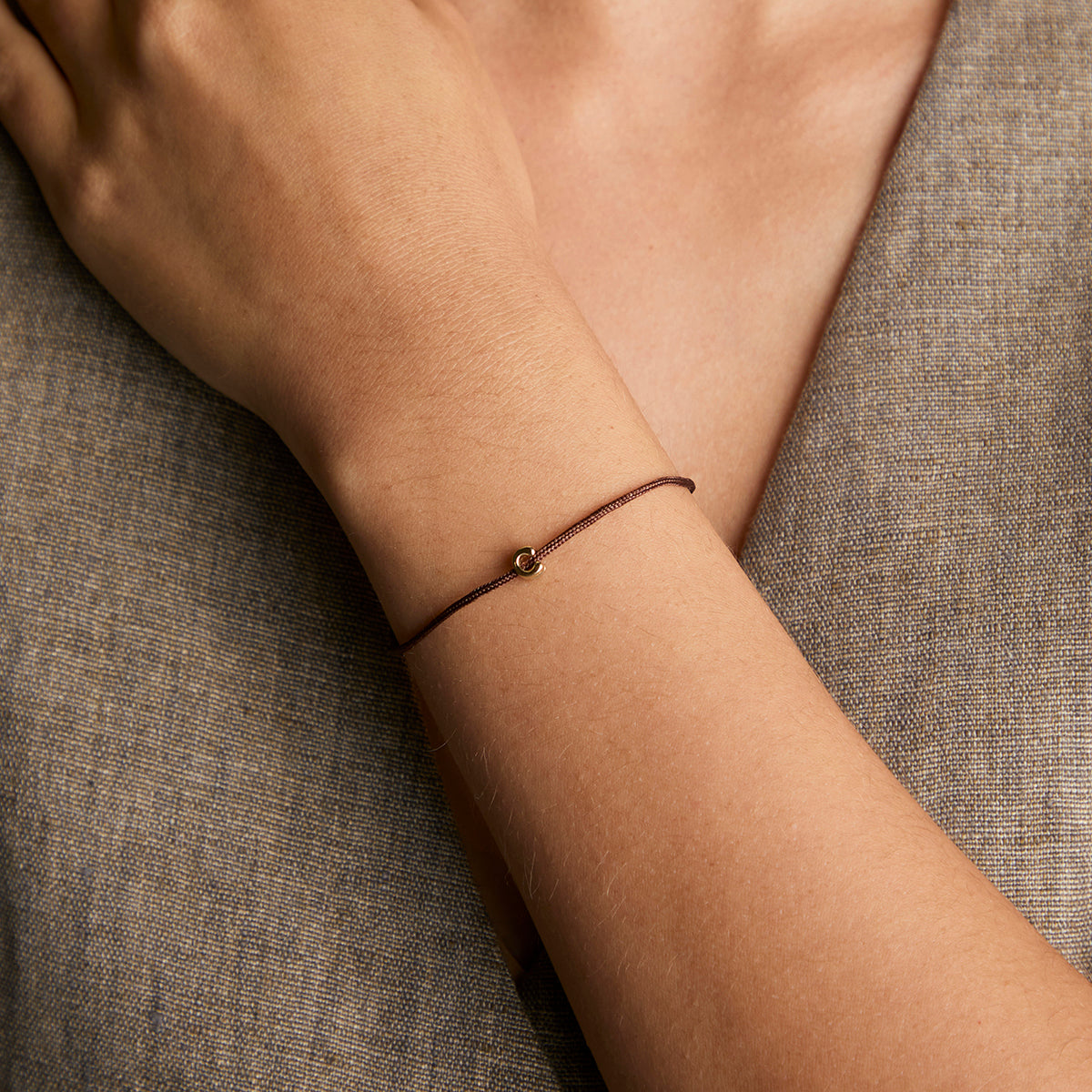 C Initial Click Charm in Solid Gold-Astrid & Miyu