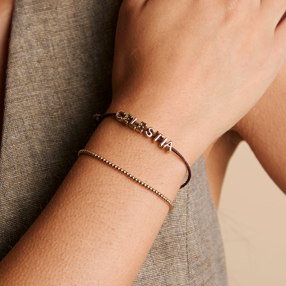 C Initial Click Charm in Solid Gold-Astrid & Miyu