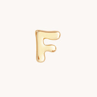 F Initial Click Charm in Solid Gold-Astrid & Miyu