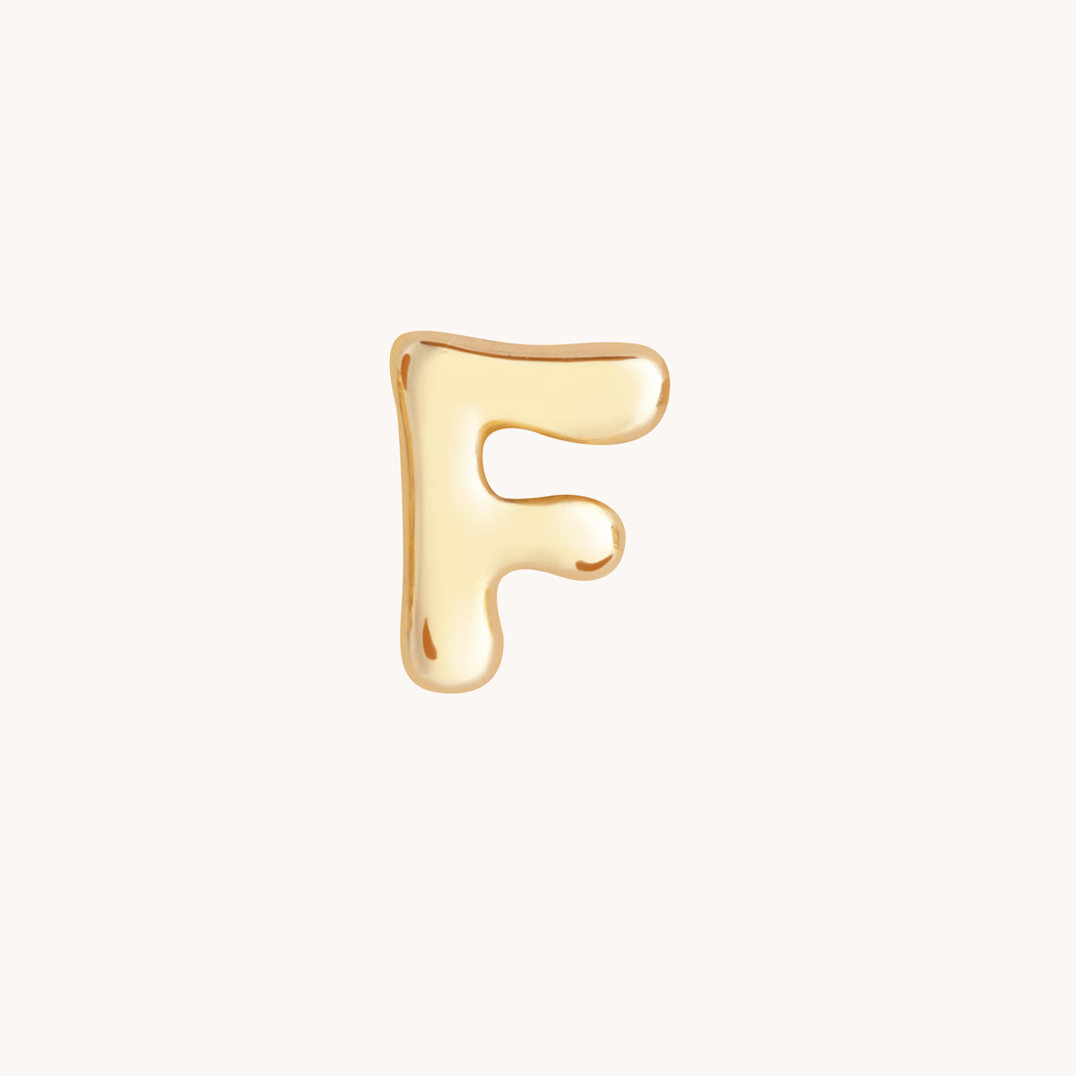 F Initial Click Charm in Solid Gold-Astrid & Miyu