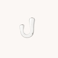 J Initial Click Charm in Solid White Gold-Astrid & Miyu